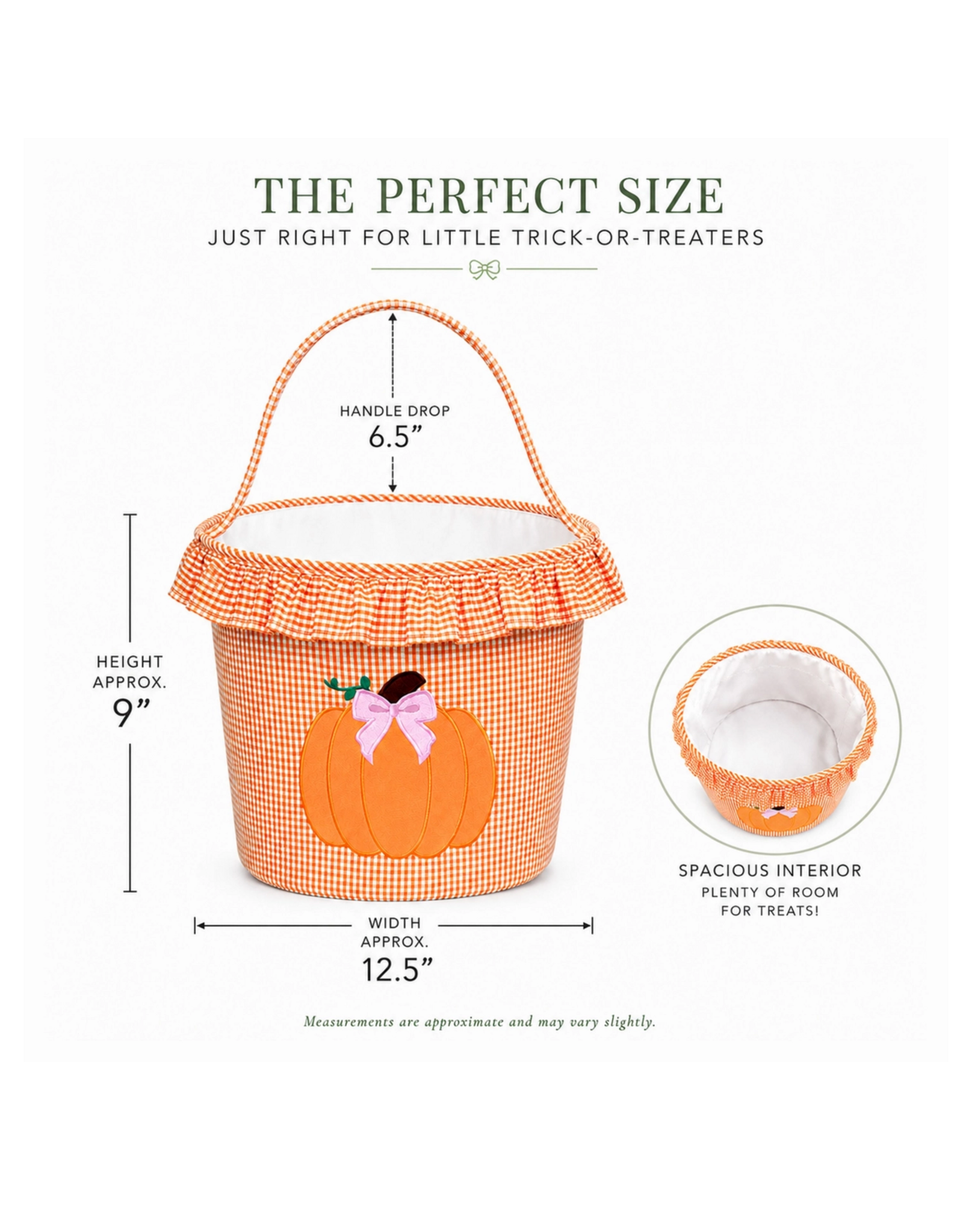 Bits & Bows BB Ruffled Pumpkin Tote Orange