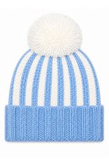 Bits & Bows BB Knit Hat Blue/White Stripe