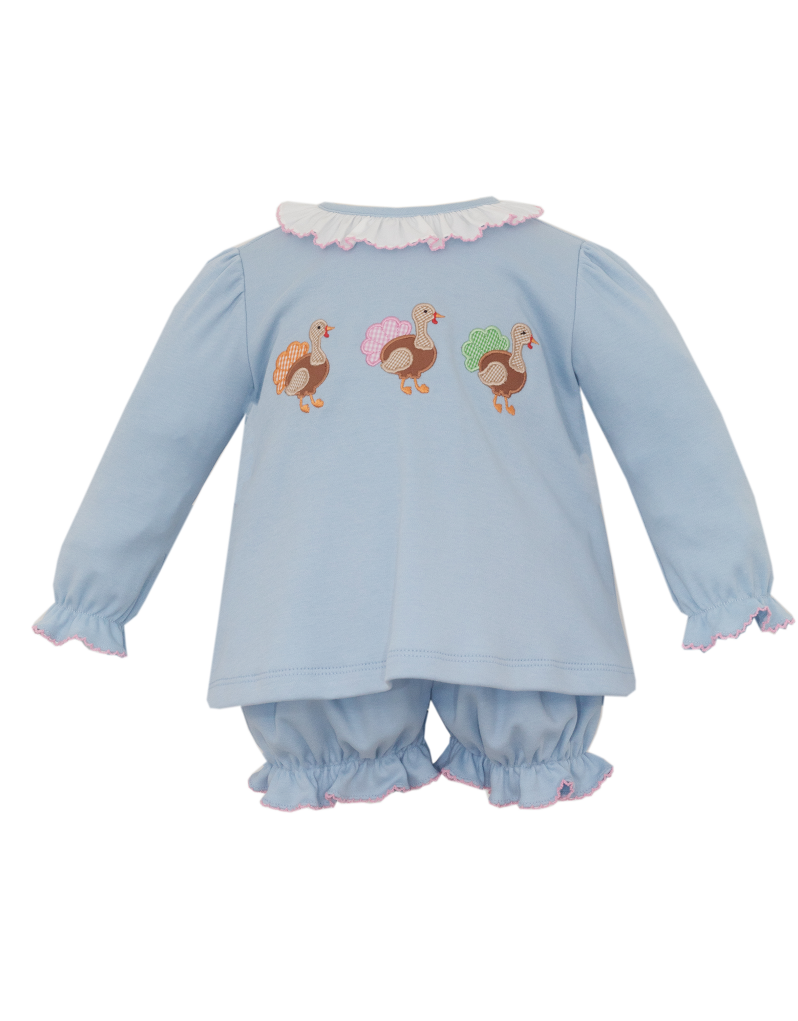 Claire and Charlie 5005CL Turkey Applique Bloomer Set