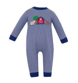 Claire and Charlie Farm Applique Romper