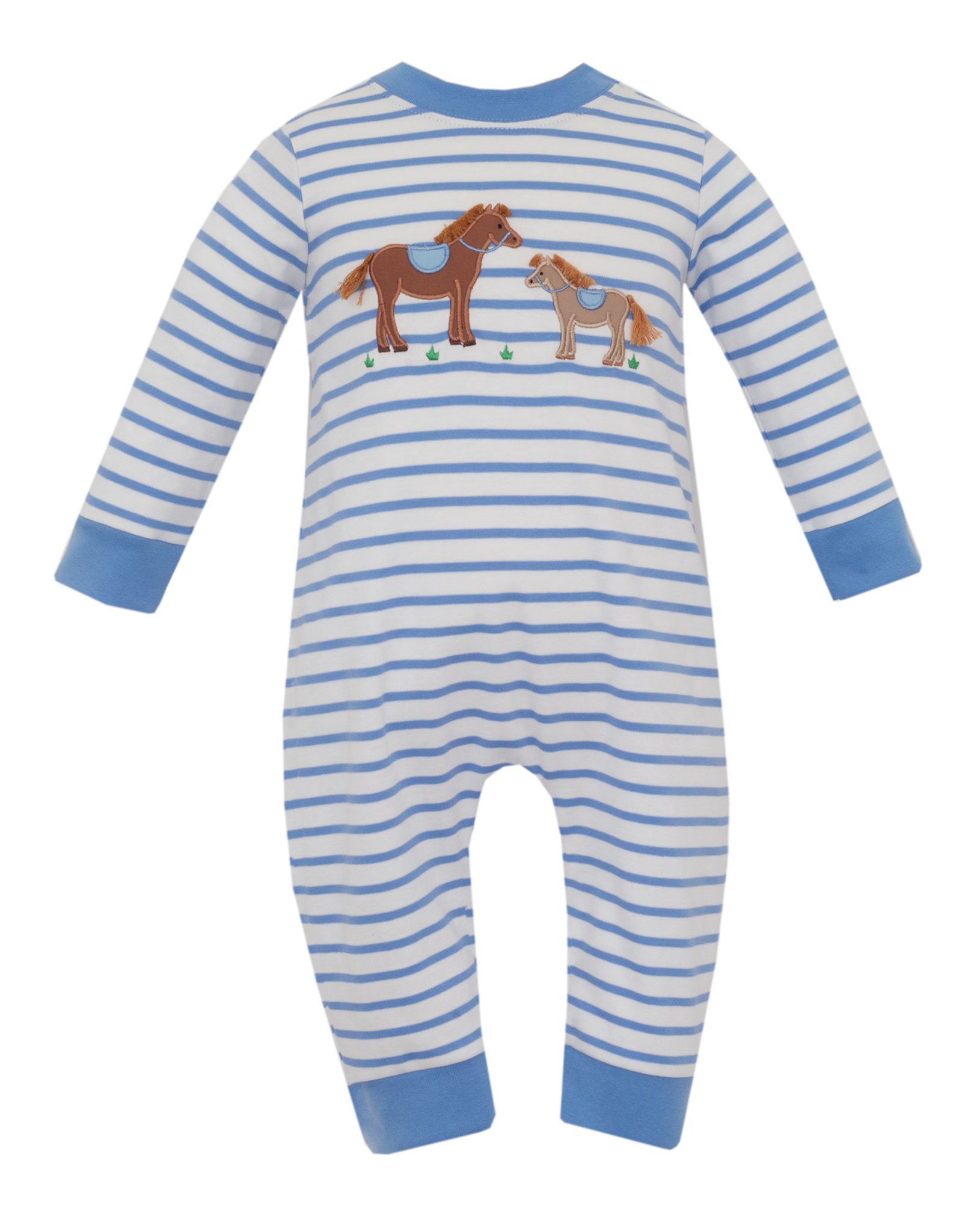 Claire and Charlie 5009H Horse Applique Romper