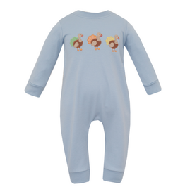 Claire and Charlie Turkey Applique Romper