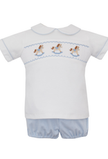Petit Bebe 438M Rocking Horse smocked Diaper Set
