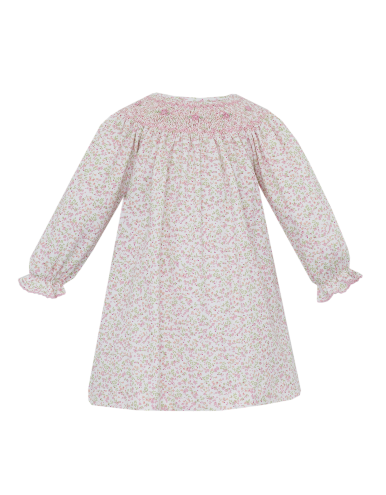 Petit Bebe 400AL Harper Tiny Floral Knit Smocked Bishop Dress