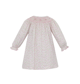 Petit Bebe Harper Tiny Floral Knit Smocked Bishop Dress