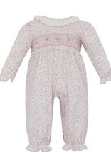Petit Bebe 400G2 Harper Tiny Floral Knit Smocked Long Romper
