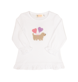 Luigi Ruffle Shirt White Dachshund Balloons