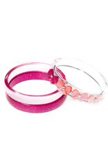 Lilies & Roses LR Bangle Pink Shimmer Bows BR037A-23S