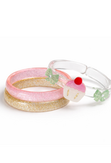 Lilies & Roses LR Bangle Cupcakes Bows BR134A-8R