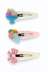 Lilies & Roses LR Snap Clips Ice Cream Bow C1316A-10F