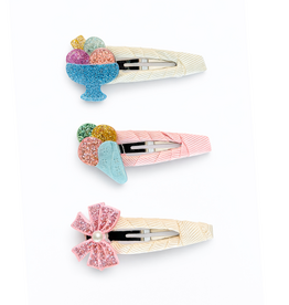 Lilies & Roses Snap Clips Ice Cream Bow