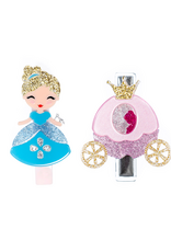 Lilies & Roses LR Alligator Clips Cute Doll Blue Dress Carriage AC078M-6