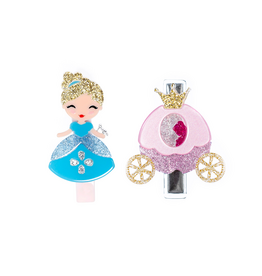 Lilies & Roses Alligator Clips Cute Doll Blue Dress Carriage
