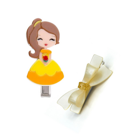 Lilies & Roses Alligator Clips Cute Doll Yellow Dress