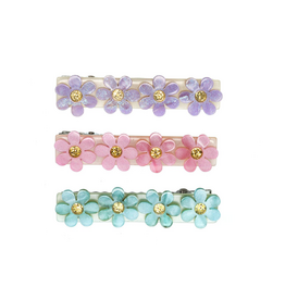 Lilies & Roses Alligator Clips Flower Blue/Purple/Pink