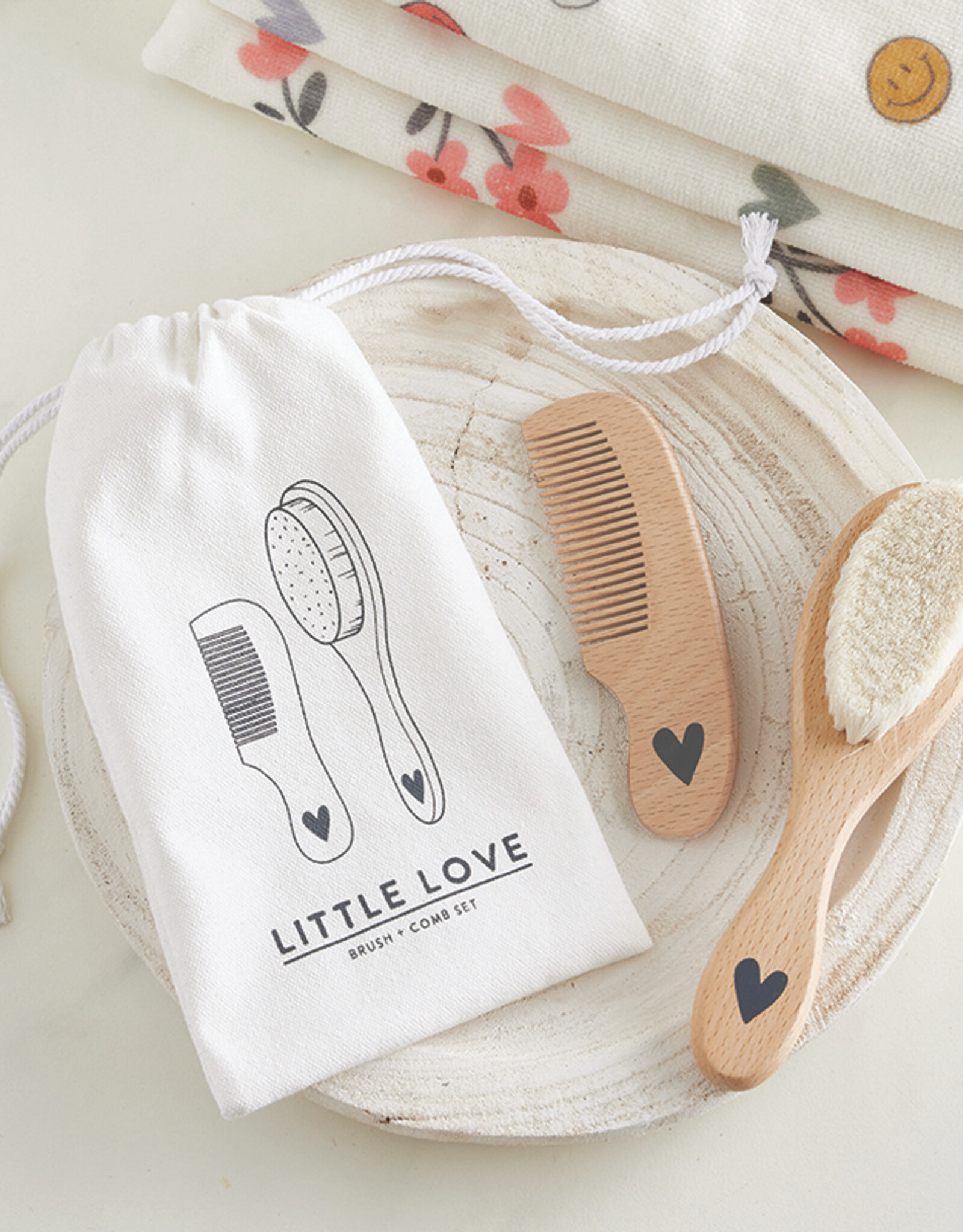 Stephan Baby Wooden Brush and Comb Set