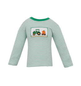 Anavini Green Tractor Smocked Shirt