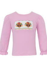 Anavini 304QL Pink Turkey Smocked Shirt