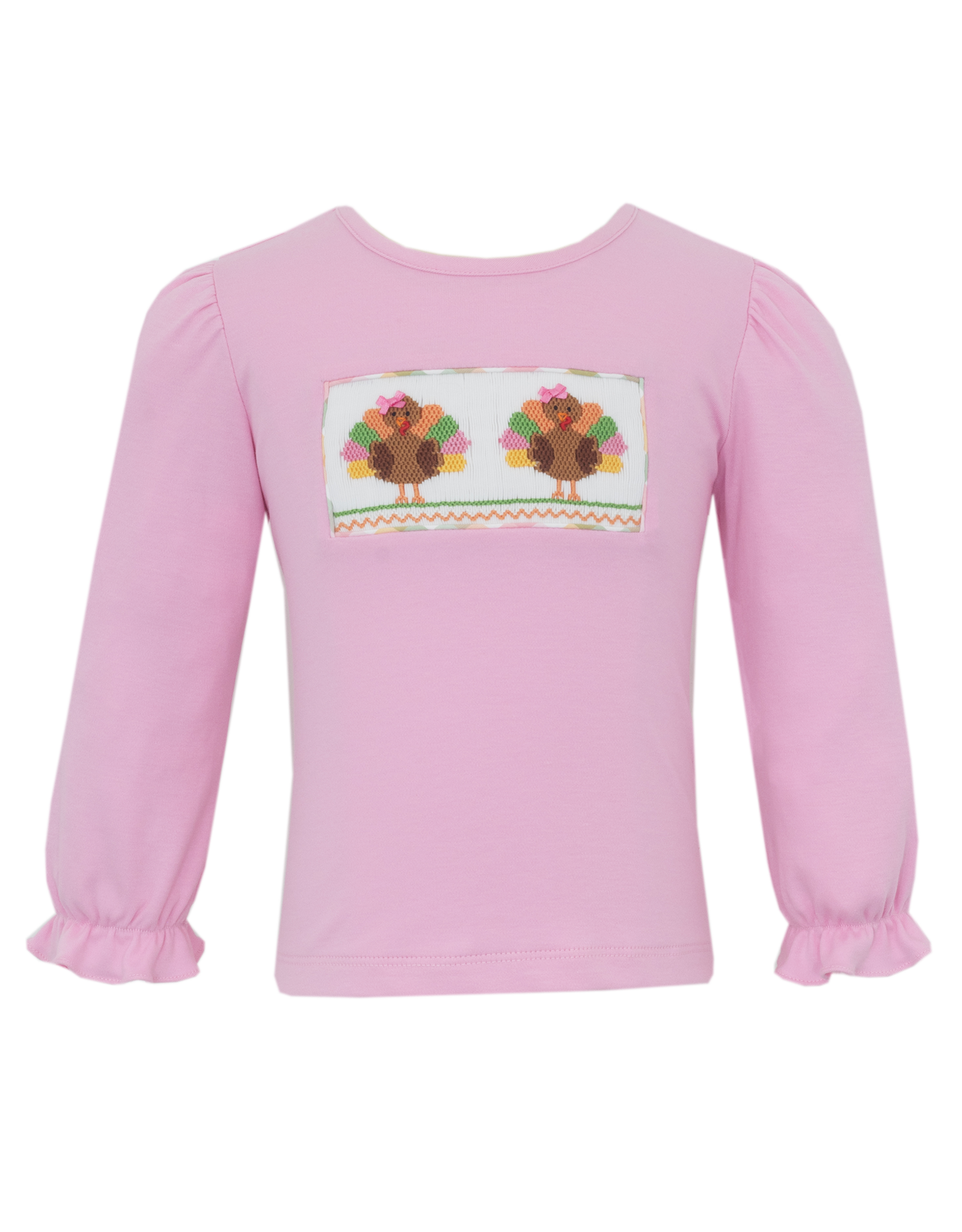 Anavini 304QL Pink Turkey Smocked Shirt