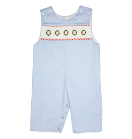 Lulu Bebe Peter Christmas Train Smocked Longall