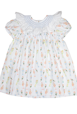 Lulu Bebe LBF26 Penny Nutcracker Smocked Collar Dress