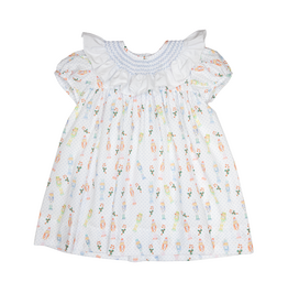 Lulu Bebe Penny Nutcracker Smocked Collar Dress