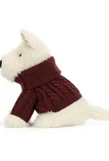 Jellycat Munro Scottie Dog Winter Jumper Outfit