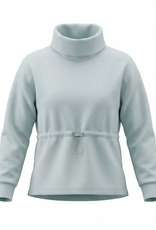 Pleat Jane Sweatshirt Textured French Blue
