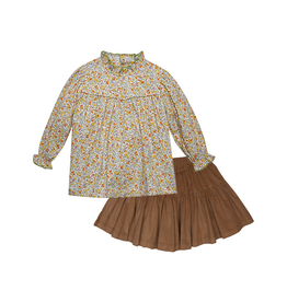 Remember Nguyen Yellow Flower Juliette Skirt Set