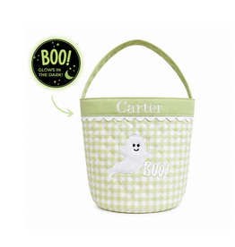 Bits & Bows Glow in the Dark Ghost Tote Green