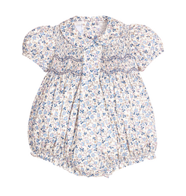 Little English Smocked Bridget Bubble Wisteria Floral