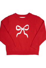 Sage & Lilly 2084 Red/White Bow Sweater