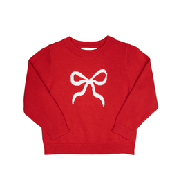 Sage & Lilly Red/White Bow Sweater