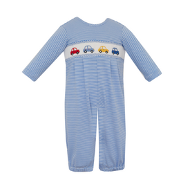 Petit Bebe Car Smocked Long Bubble