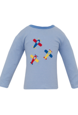 Claire and Charlie 5057PL Airplane Applique Shirt