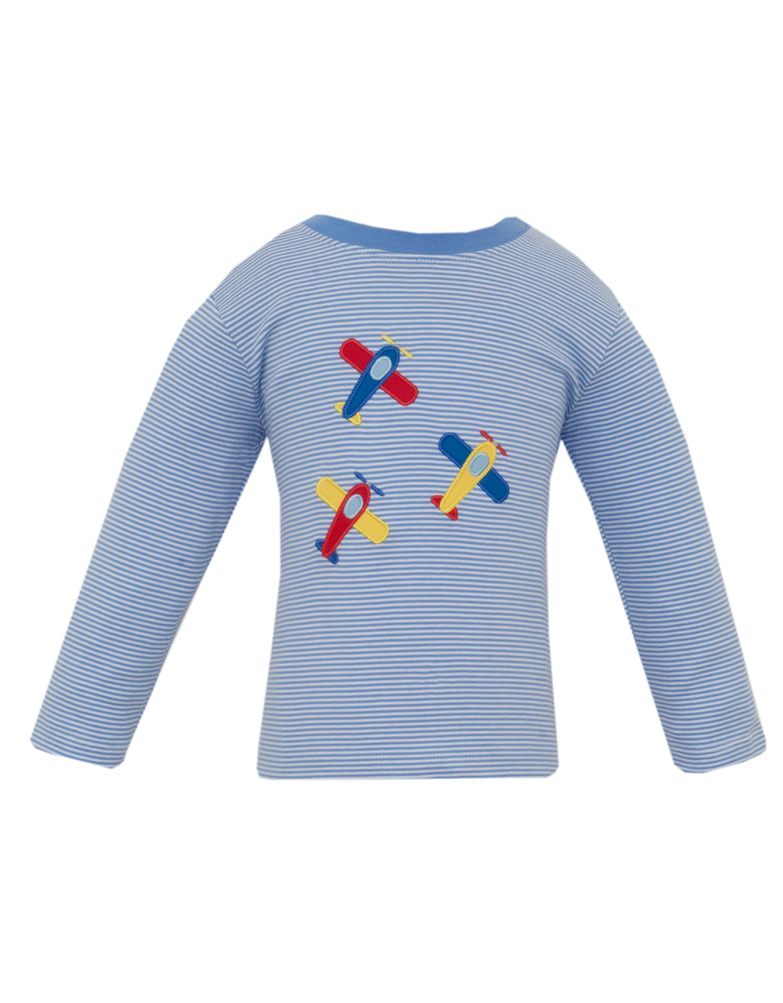 Claire and Charlie 5057PL Airplane Applique Shirt