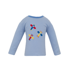 Claire and Charlie Airplane Applique Shirt