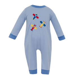 Claire and Charlie Airplane Applique Romper