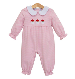 Trotter Street Kids Santa Trio Romper PINK