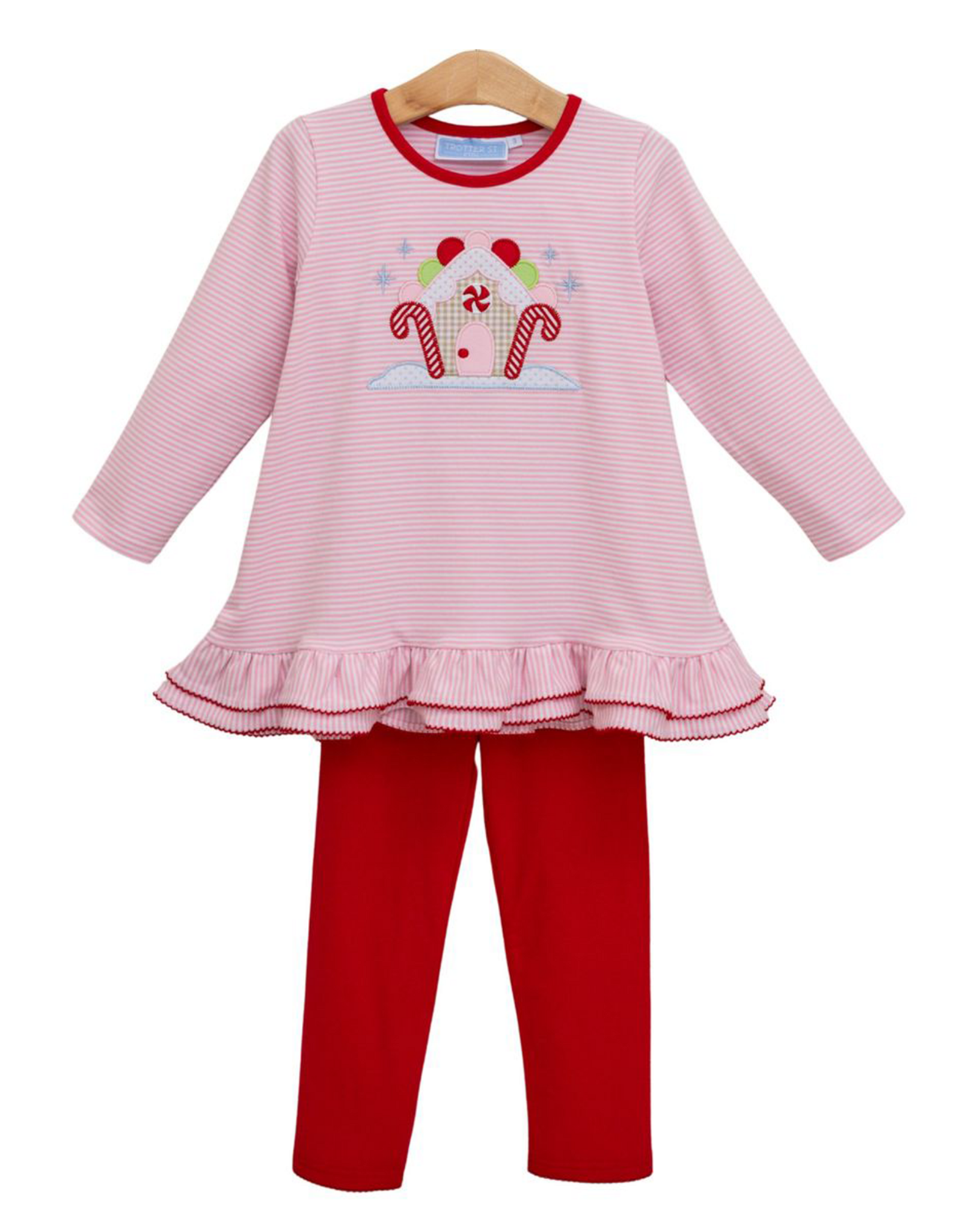 Trotter Street Kids TSF26 Gingerbread House Pant Set