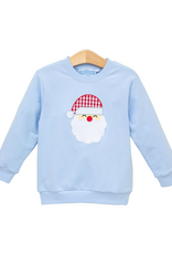 Trotter Street Kids TSF26 French Terry Santa Pullover Lt. Blue