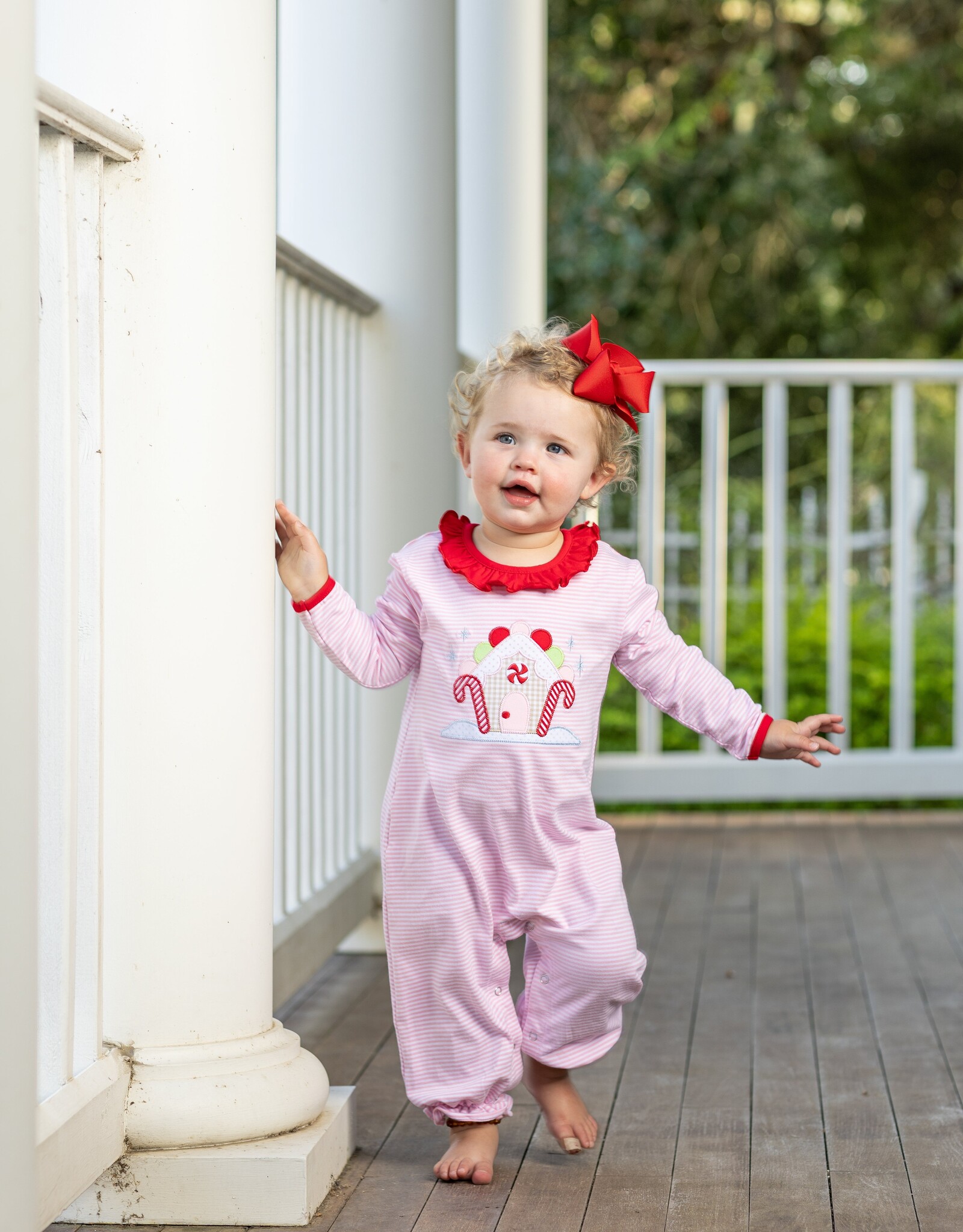 Trotter Street Kids TSF26 Gingerbread House Romper