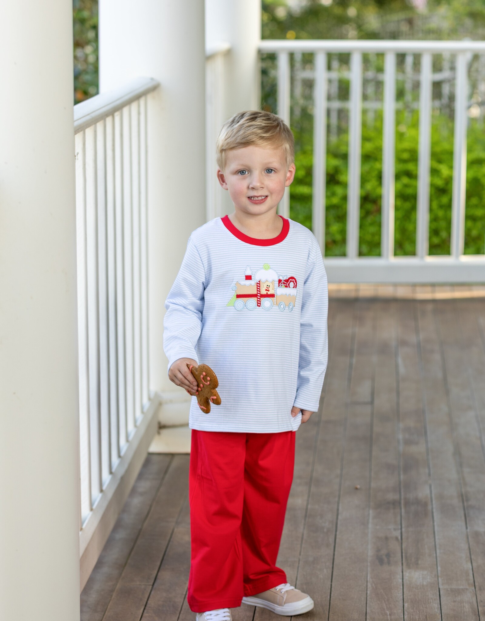 Trotter Street Kids TSF26 Gingerbread Train Shirt