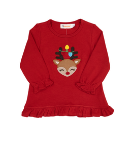 Luigi Ruffle Shirt Red Reindeer Lights