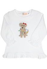 Luigi F26 Ruffle Shirt White Puppy Lights