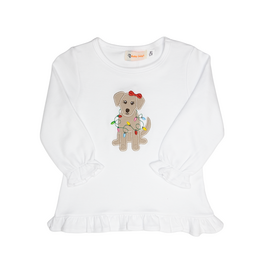 Luigi Ruffle Shirt White Puppy Lights