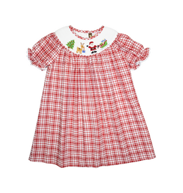 Banana Split Christmas Eve Smocked Bishop Dress