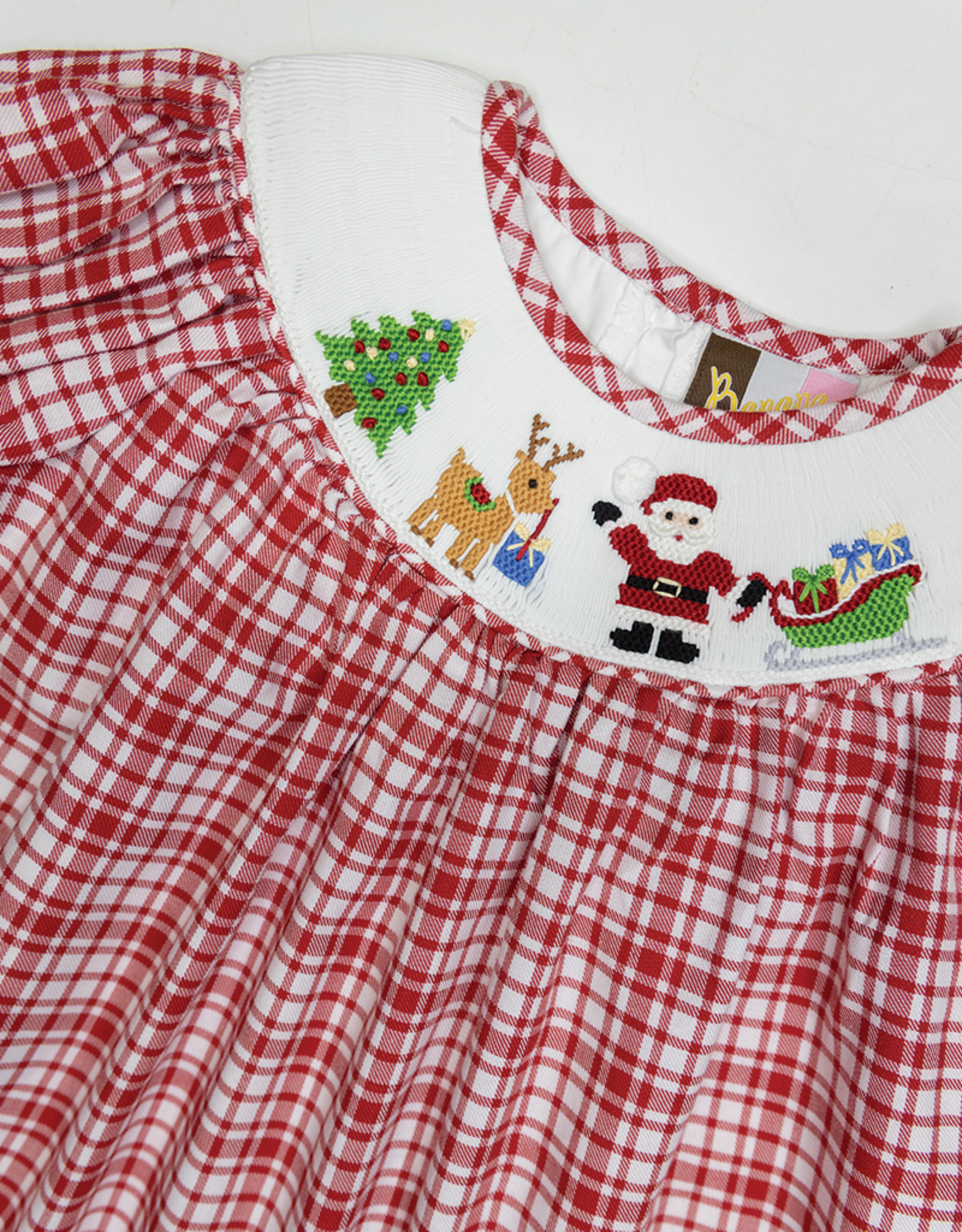 Banana Split 212 Christmas Eve Smocked Bishop Dress