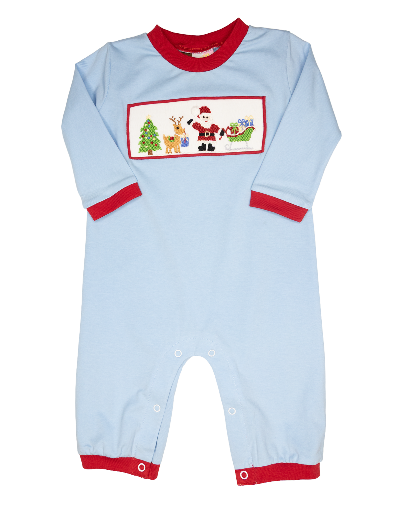 Banana Split 215 Christmas Eve Smocked Romper