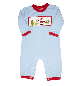Banana Split Christmas Eve Smocked Romper